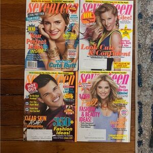 bundle of 4 issues of seventeen magazine